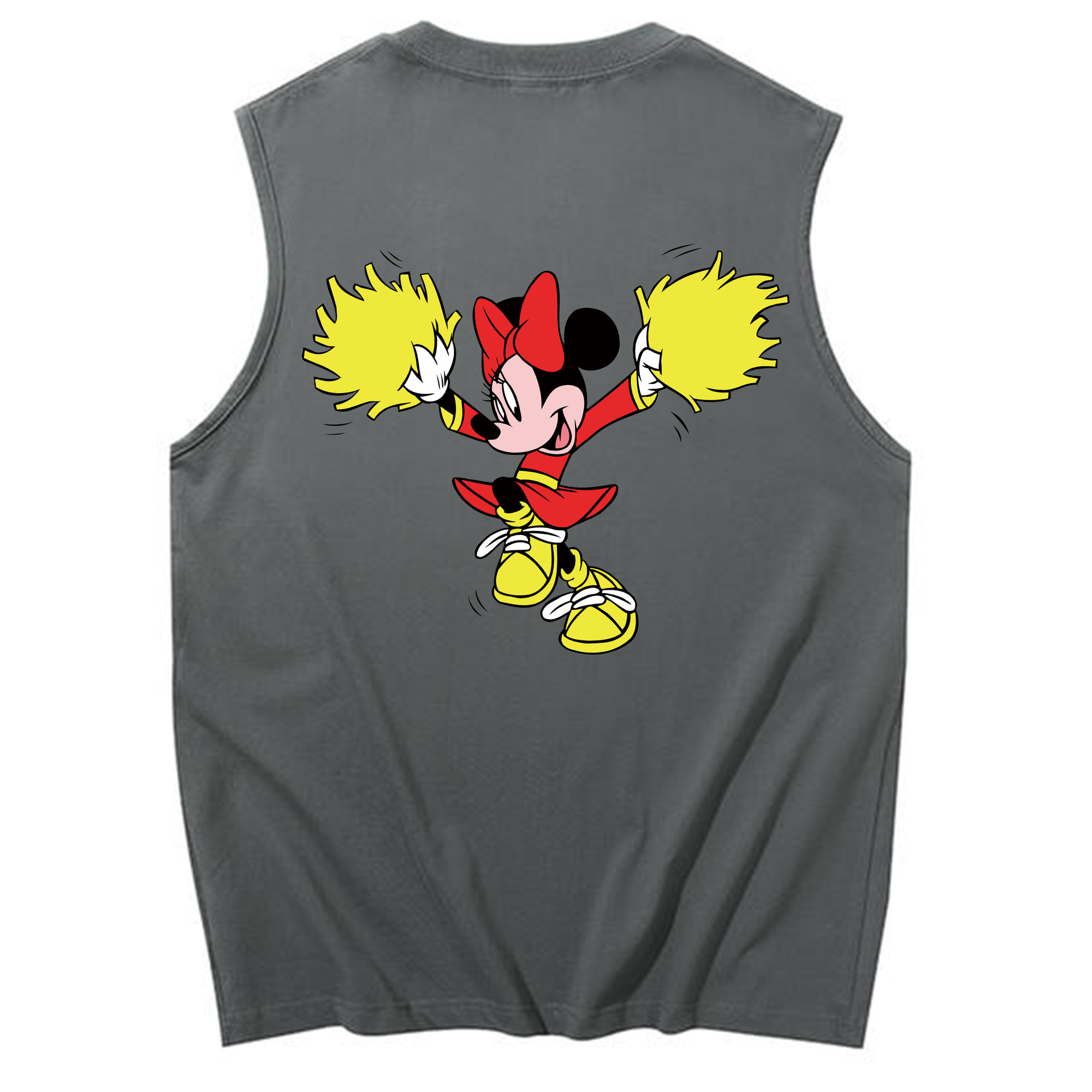 ミッキーマウス Mickey Mouse コットン100％タンクトップ（背面プリント）